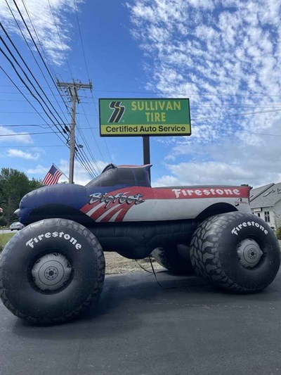 Large inflatable monster truck