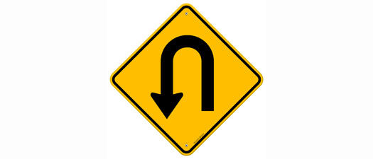 U Turn Sign