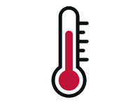 Warm Temperature Thermometer Icon