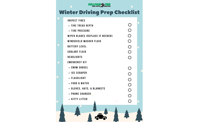 Winter driving prep checklist
